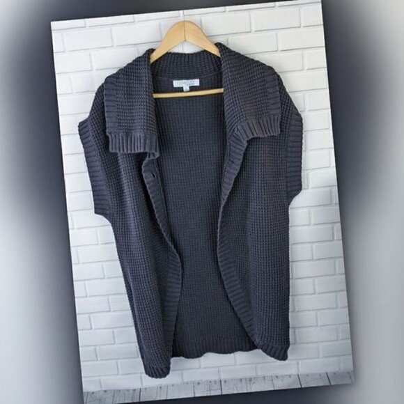 Company by Ellen Tracy Black Knit Cardigan Women's Large - Picture 1 of 6